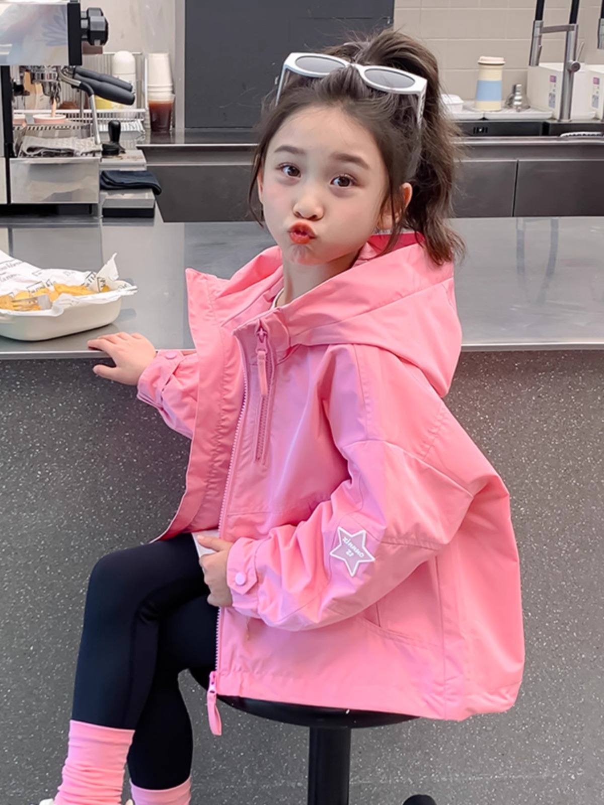 Girls' Outwears Spring and Autum 2025 New Fashionable Baby Girl Autum Clothing Korean Style Windbreaker Kidsren's Clothing Autum Jacket