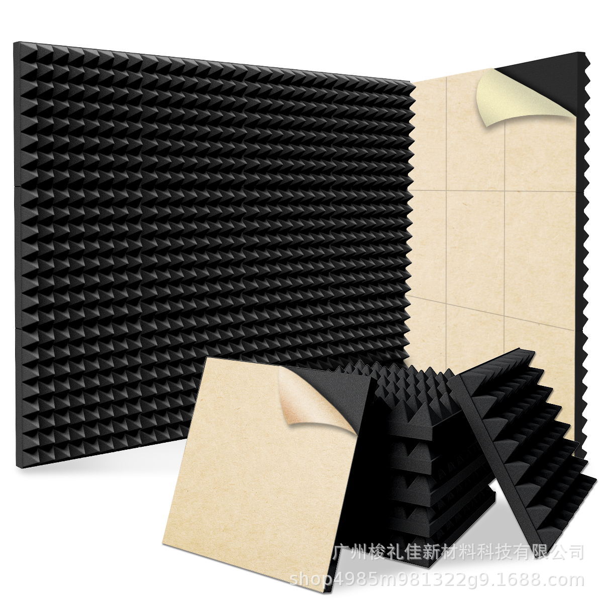 Треугольный слот звукопоглощающий хлопок для декора, огнеупорный, звукопоглощающая панель для студии записи KTV, самоклеящийся звукопоглощающий спонж