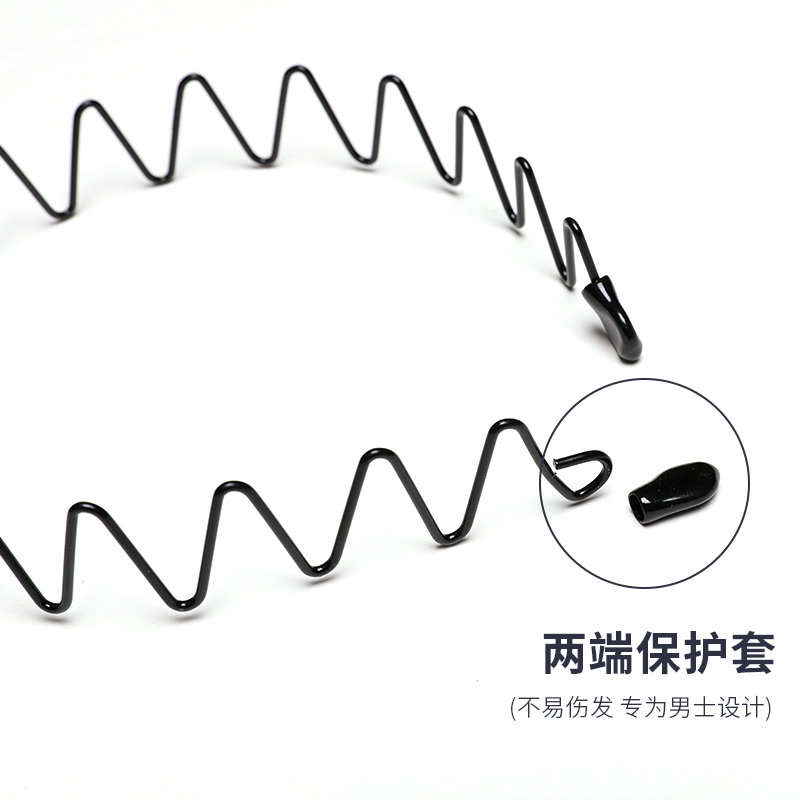 Men's Hair Band Wash Face Men's Fashionable Hair Band Invisible Pressed Hair Non-Slip Wave Head Band Tie Hair Bundle Sports Hair Stamp Headdress