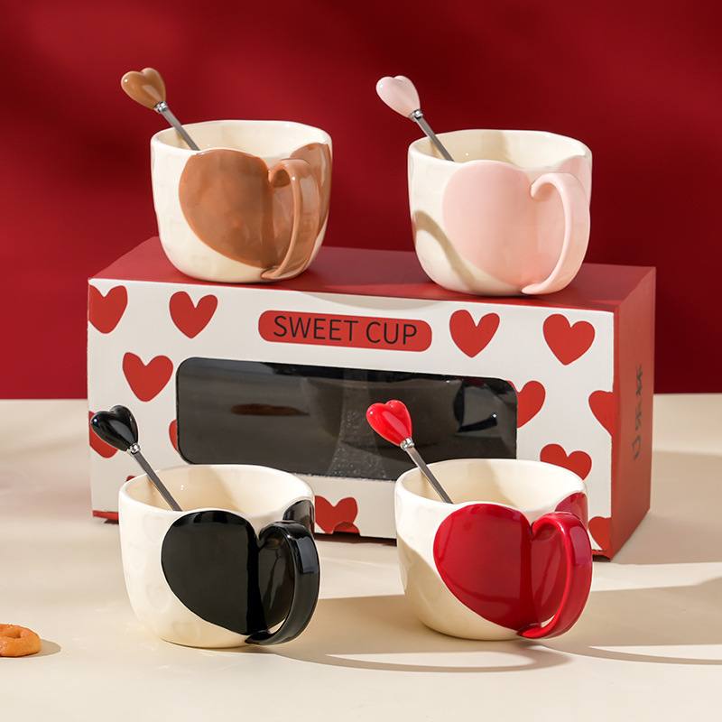 Кружка любви, высокая ценность, набор парных кружек в подарочной коробке, подарок на 520, керамическая кружка для кофе