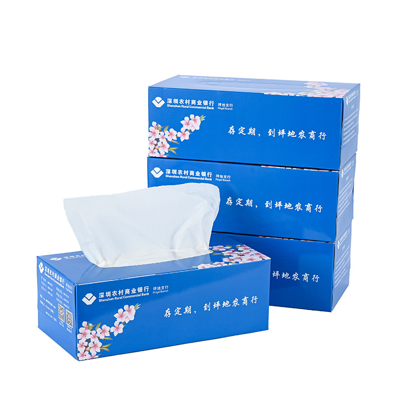 Advertising Boxed Paper Towels Customized Wholesale Bank Gas Station Gifts Promotional Facial Tissue Napkins Customized Logo