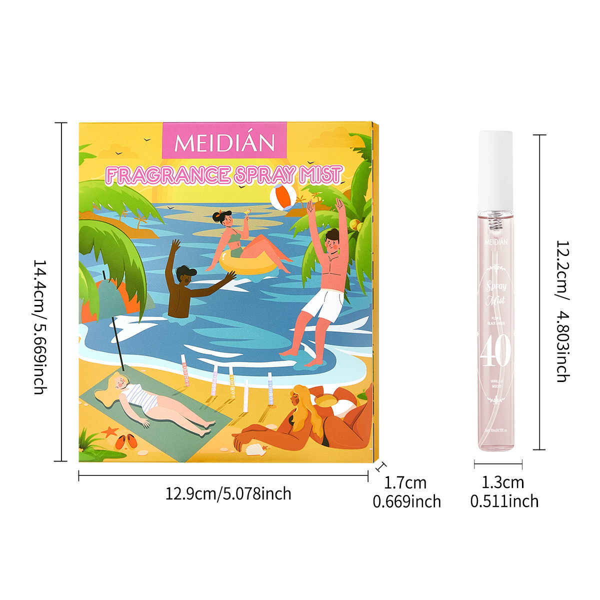 [Source Factory] Cross-Border Popular Alcohol-Free Perfume Set Brazilian Beach Digital Perfume with Long-Lasting Fragrance