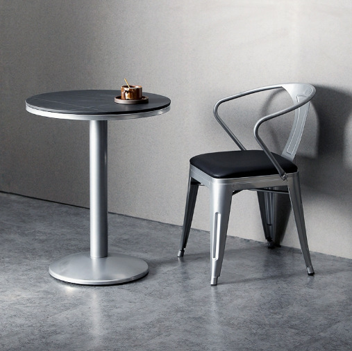 Industrial-style Iron Chair Barbecue Restaurant Hot Pot Restaurant Dining Chair Leisure Chair Cafe Restaurant Bar Dining Table and Chair Combination