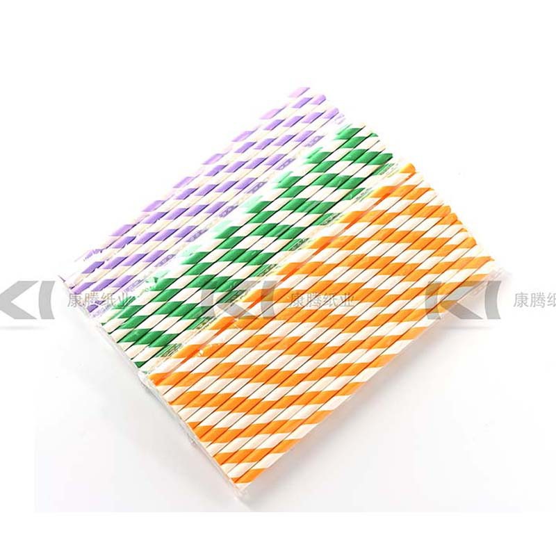 Paper Straws, Disposable Paper Straws, Colorful Striped Drinking Juice Straws, Food-Grade Biodegradable Paper Straws, Manufacturer Wholesale