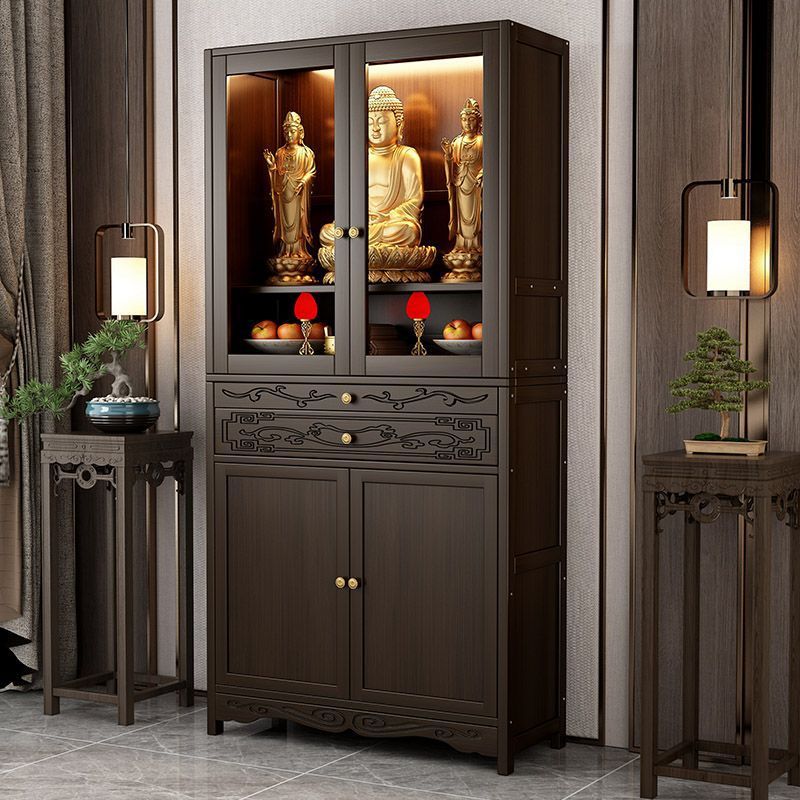 New Chinese-Style Buddhist Altar Cabinet for Home Use, Standing Cabinet for God of Wealth, Cabinet for Guanyin Buddha Statue, Altar Table, Incense Table