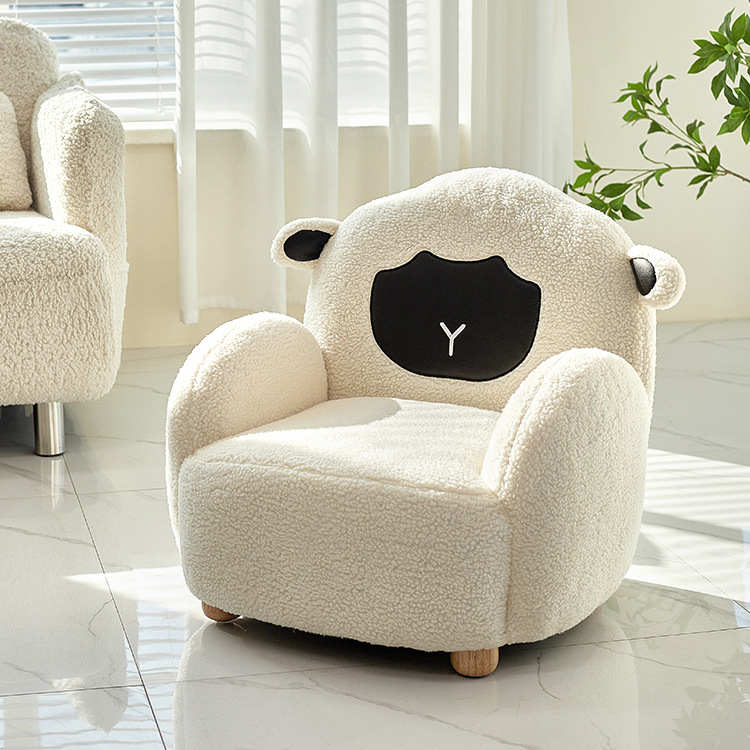 Big brand children's sofa factory cartoon solid wood foot fabric home living room bear sofa single chair reading area sofa