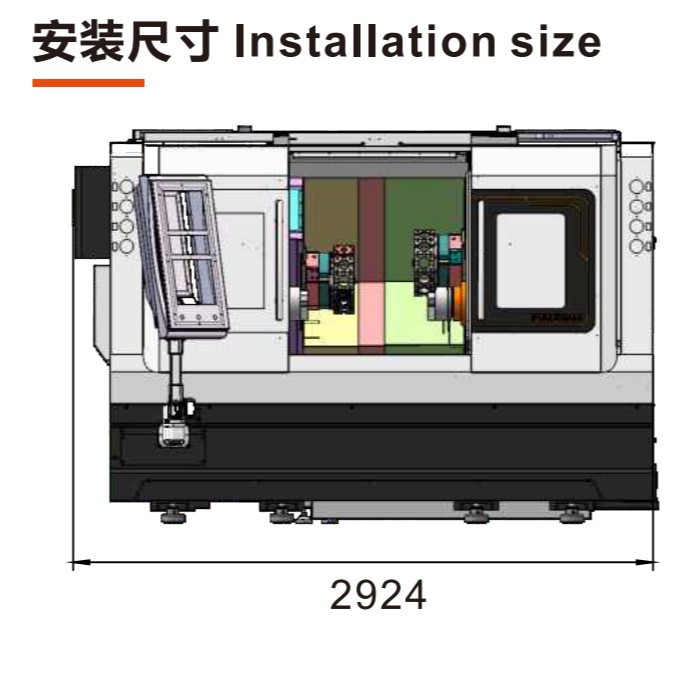 Manufacturer's New Cnc Machine Vtd5246 Model with Dual Spindles and Dual Tool Towers Suitable for Mechanical Cnc Lathe Processing