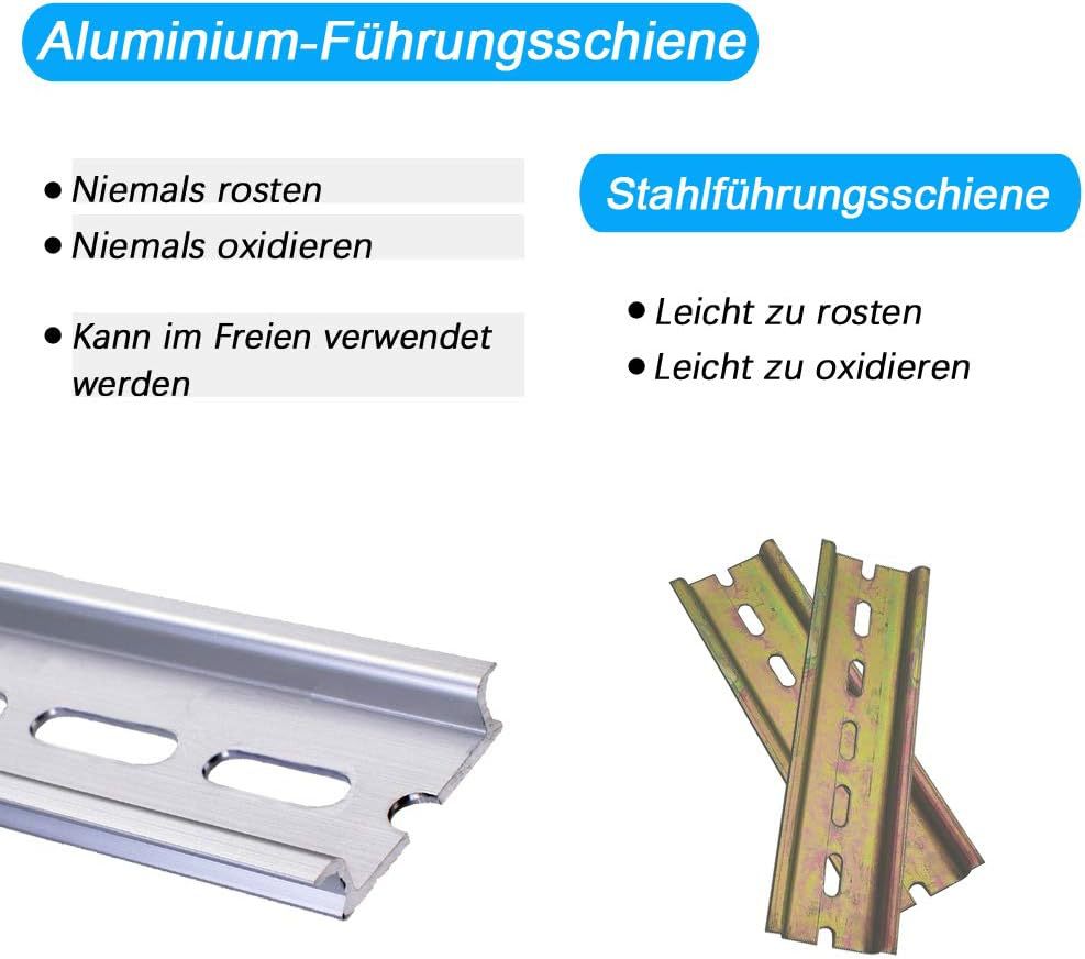 Taiss\/5 Pieces 20cm Hutschiene Schlitz Aluminium Niemals R
