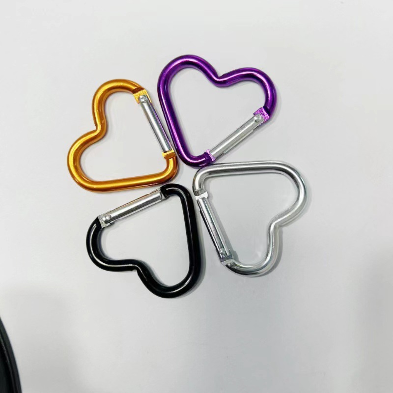 Love Carabiner 44*40mm Backpack with Heart-Shaped Backpack Buckle, Water Bottle Buckle, Heart-Shaped Aluminum Alloy Carabiner