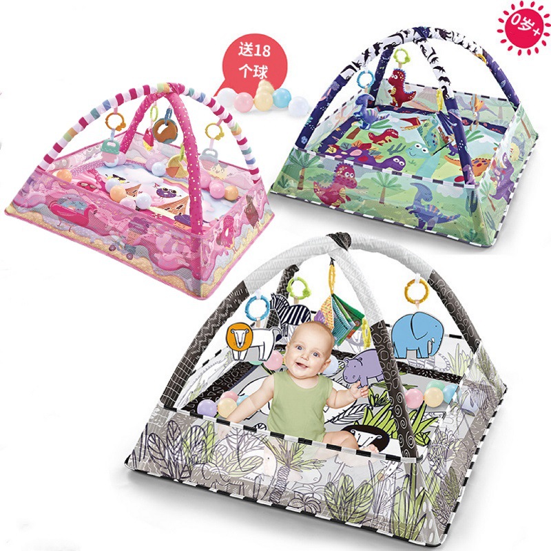 Square Game Blanket Baby Cartoon Animal Ocean Ball Pool Crawling Mat Amazon Cross Border New Product Baby Gym Rack