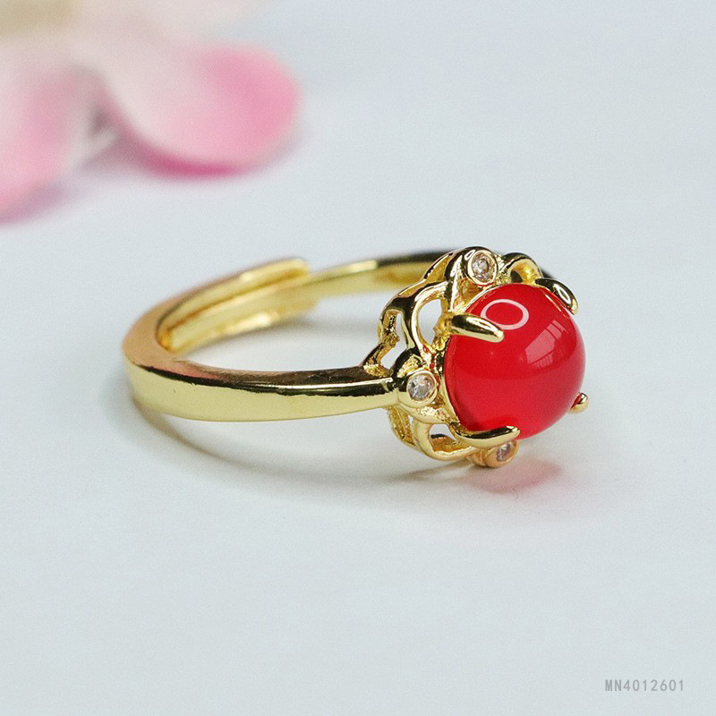 Yuyu ice green chalcedony ring agate ring ring fashion jewelry factory wholesale generation MN4012601