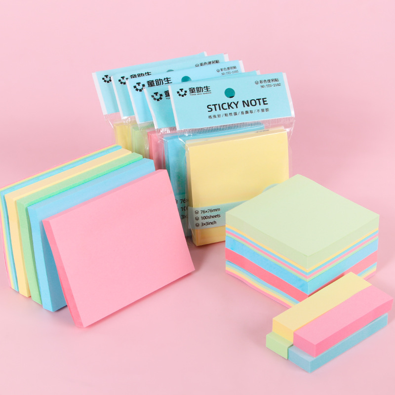 Post-it notes color office stationery creative notes can tear students simple strong sticky notes wholesale