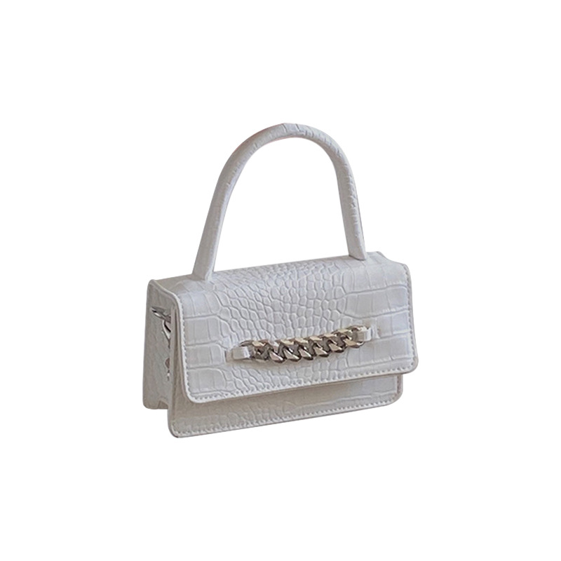 Niche Design Vintage Crocodile Pattern Chain Crossbody Bag 2021 New Distinctive Portable Shoulder Flip Small Square Bag for Women