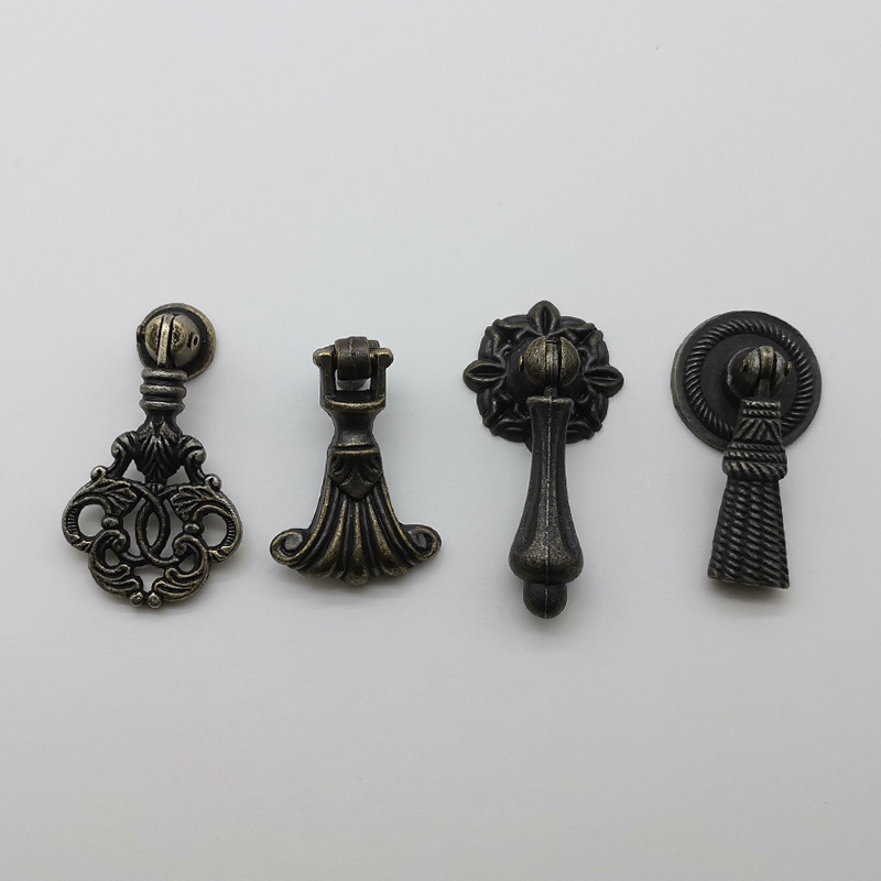 Vintage bronze drawer handle antique handle cabinet handle Chinese classical handle single hole handle counter