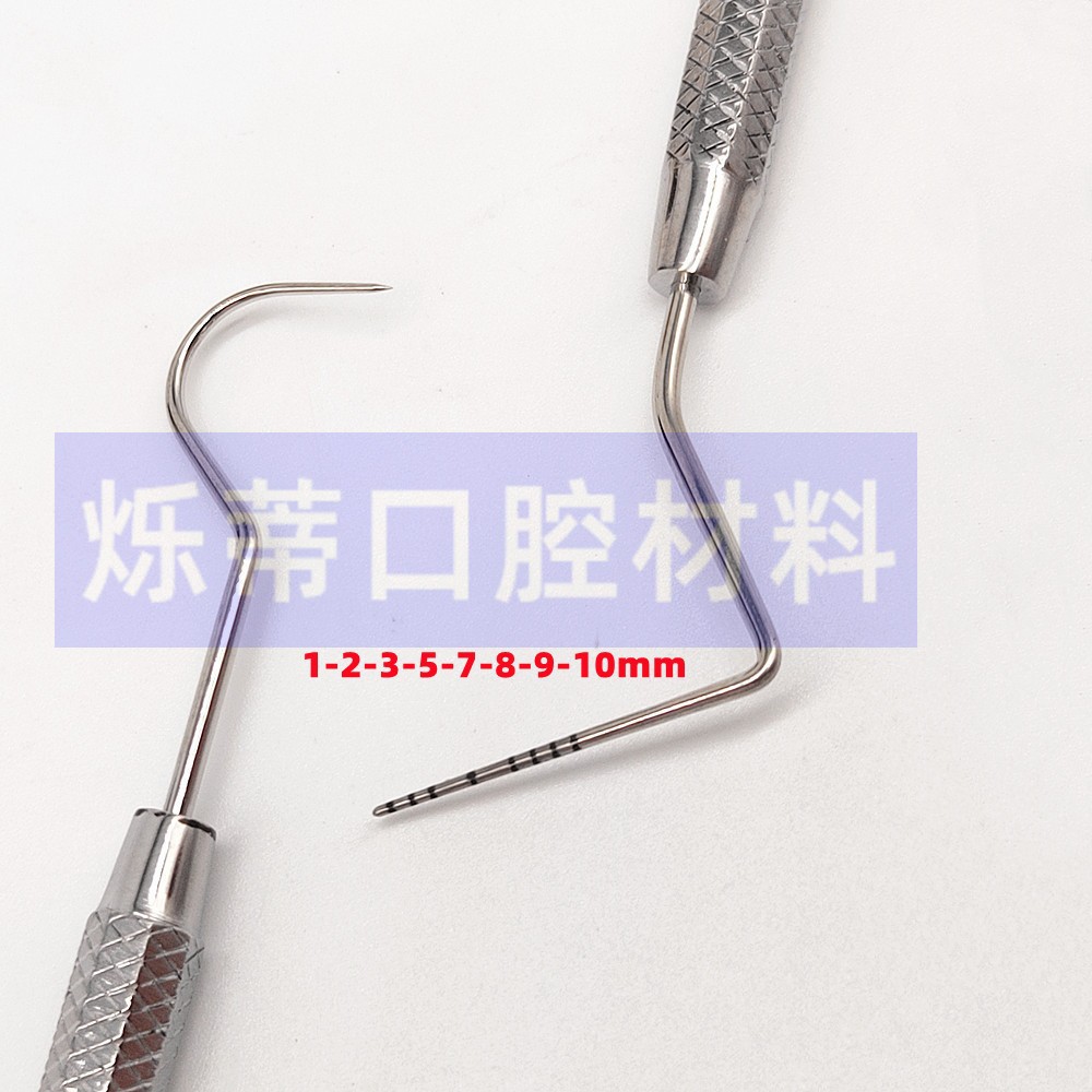 Dental probe periodontal pocket probe periodontal with scale probe stainless steel double head single price oral care