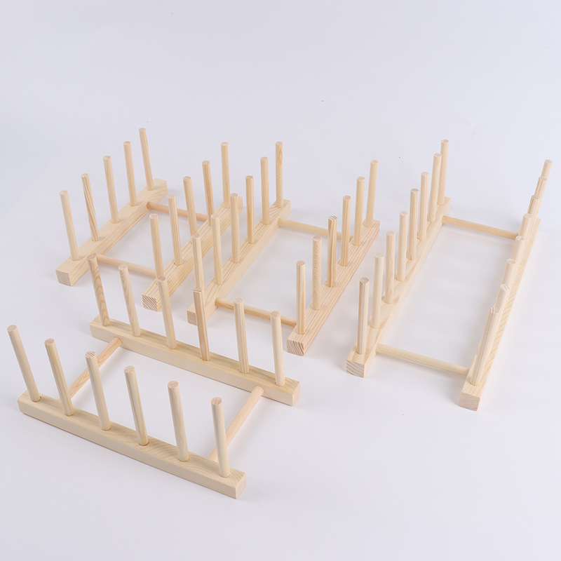 Factory in stock direct kitchen dish rack plate kitchen rack drain rack wooden dish rack
