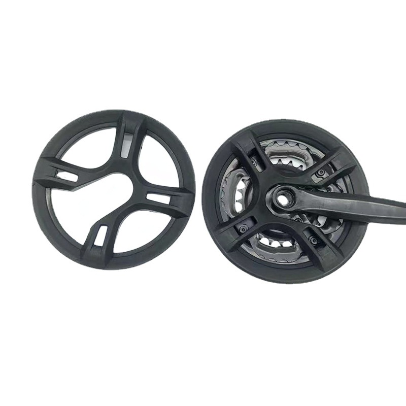 Mountain bike bicycle tooth disc cover wheel disc 42 tooth guard 4 holes transparent tooth disc cover dead flying wheel disc protection cover