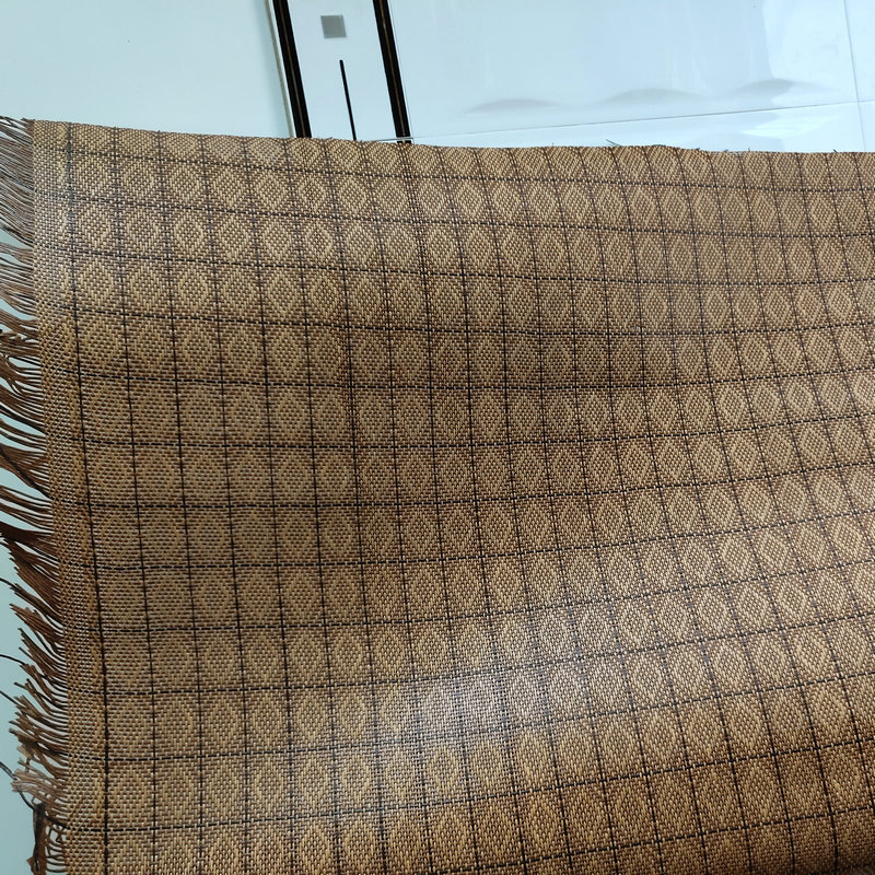 Wholesale Roman lattice rattan mat semi-finished double-sided mat wool folding mat wool flax mat rattan mat mat mat mat mat fabric