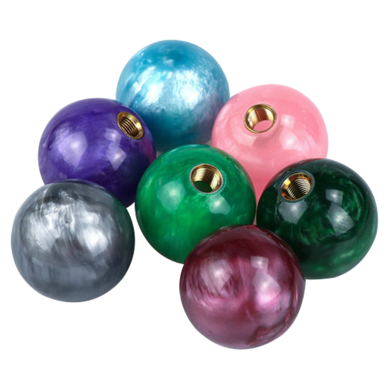 54mm Multi-Colorful Marble Handle Ball Car Modified Gear Head Decorative Shift All-Copper Nut Ball Wholesale