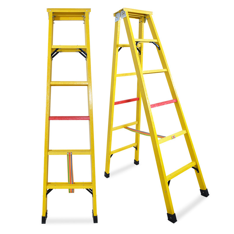 Manufacturer Wholesale Insulated Ladder Fiberglass Insulated Herringbone Ladder Electrician Power Special Insulated Single Ladder Insulated Straight Ladder