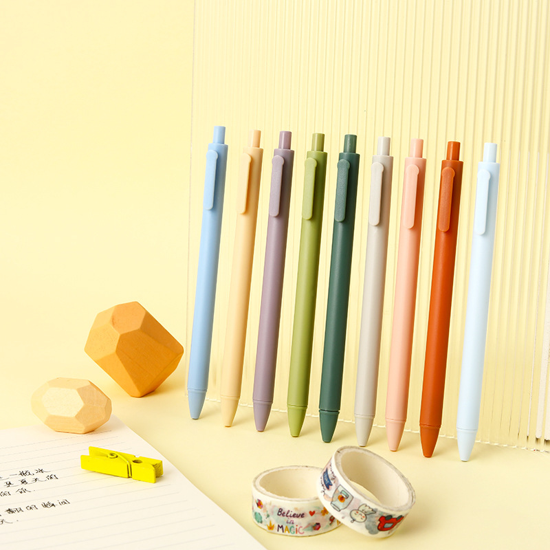 Макаронная винтажная корейская гелевая ручка черного цвета для студентов