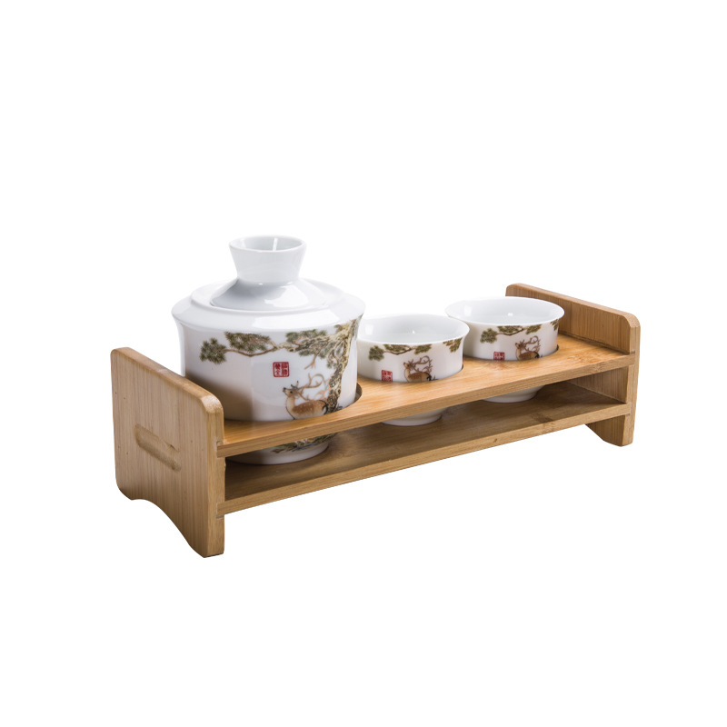 Household ceramic wine set suit warm yellow wine wine warmer antique Chinese white wine glass hot wine pot half jin two Liang