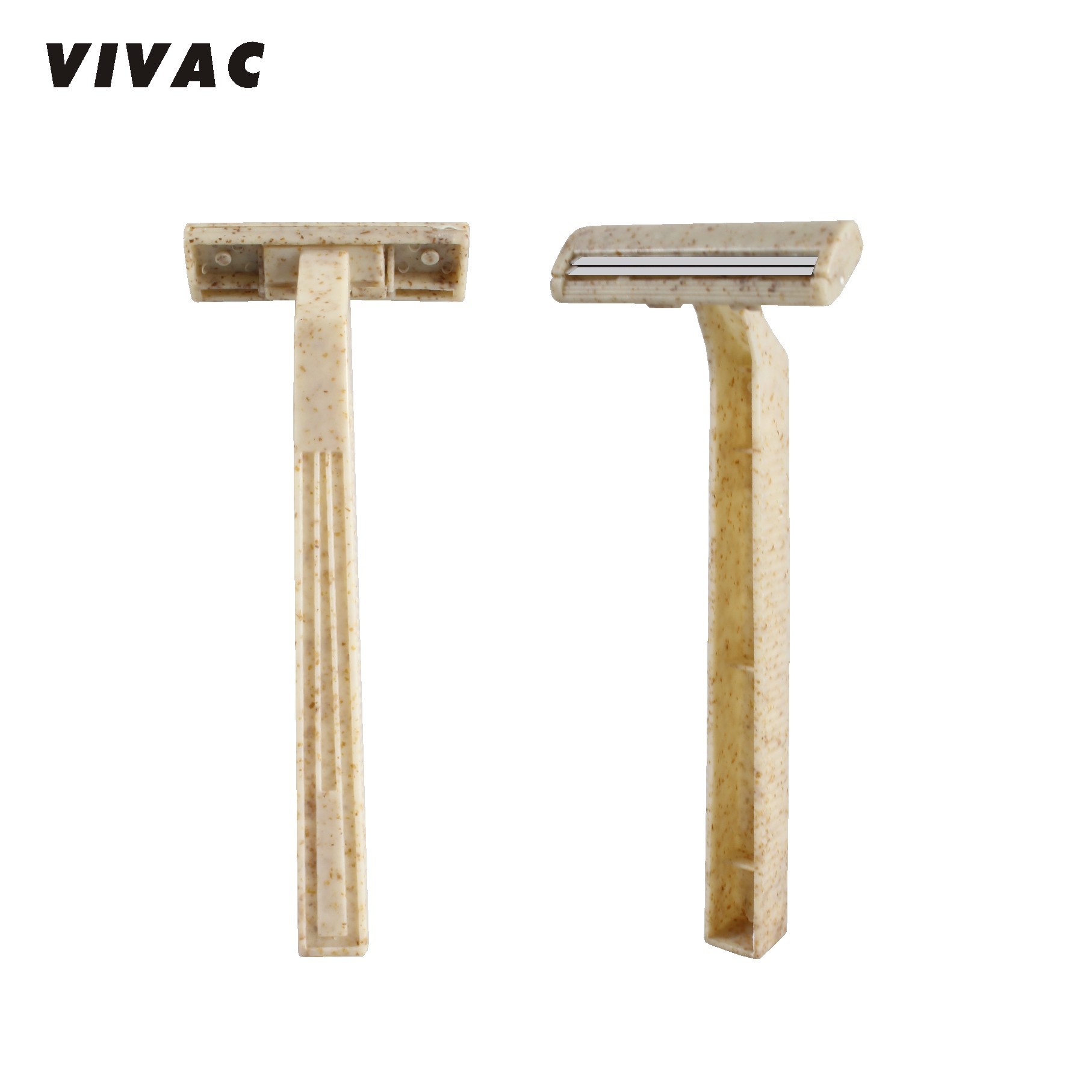 Cross-Border Foreign Trade Amazon Supplies Biodegradable Wheat Straw Material Manual Disposable Razor Razor Portable