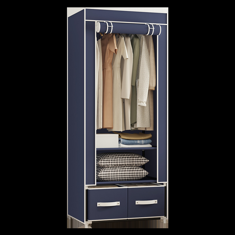 Cloth Wardrobe Simple Assembly Storage Firm and Durable Household Dormitory Customized Combination Fashionable and Refreshing Simple Wardrobe