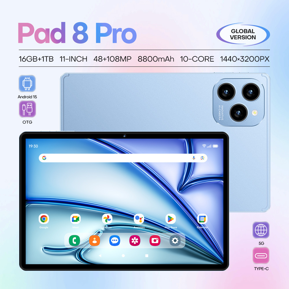 Cross-Border E-Commerce 2025 10.1inch Incell Screen Pad8Pro Tablet Dual Card 4g Call 4+32