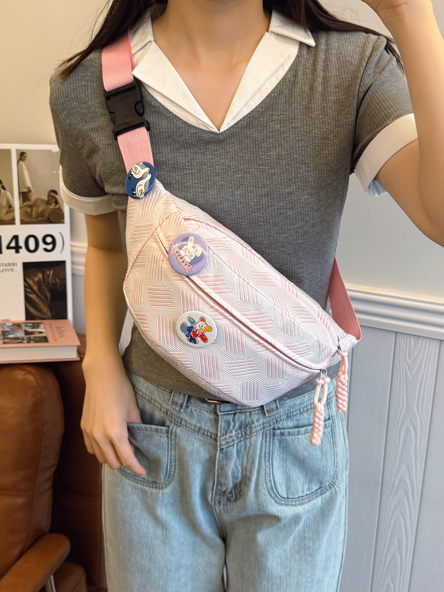 Simple Casual Ins Style Bag Women's Fresh Style Mori Style Crossbody Bag Sports Chest Bag Niche Student Fashion Waist Bag