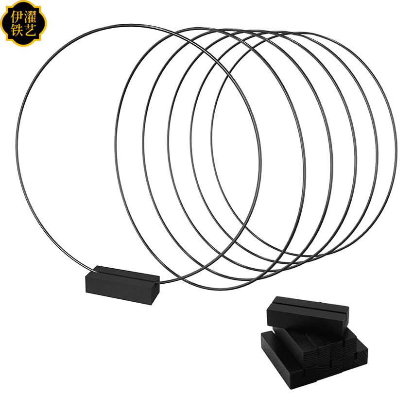 Metal wreath centerpiece with wood block holder black christmas wreath wedding wreath and dream catcher