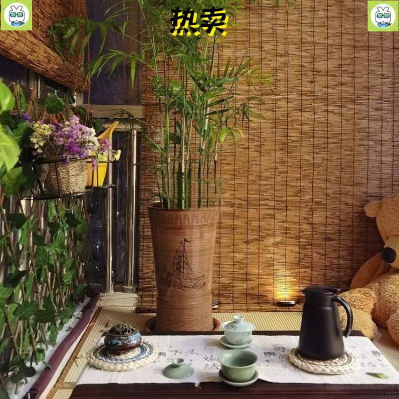 Рулонные шторы, бамбуковые шторы, шторы для балкона, ретро японские шторы