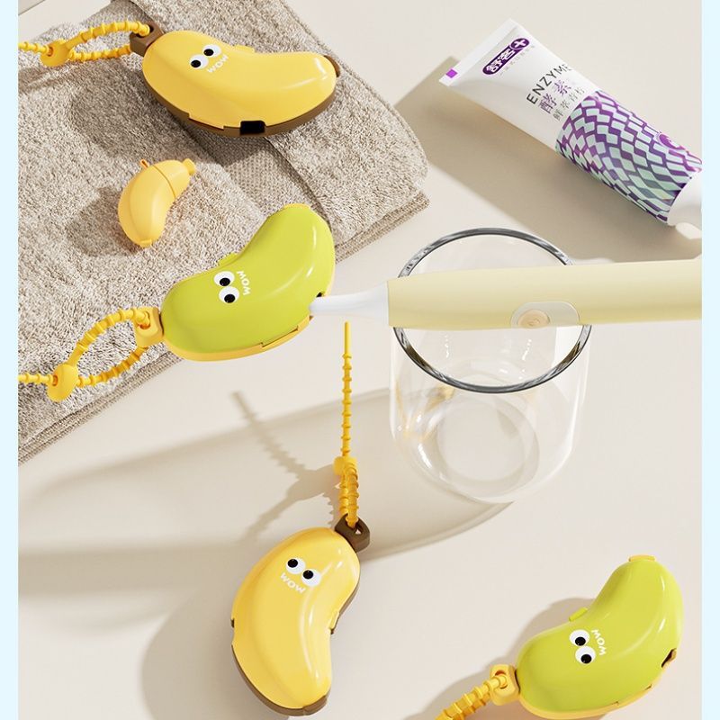 Soft-Bristled Storage Box Portable Toothbrush Kidsren's Set Adult Family Couple Macaron Foldableing May Day Filament Toothbrush