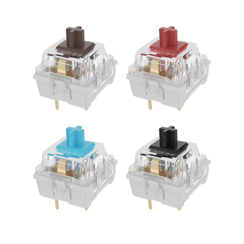 [Axis Body] Jixian Black Green and Black Tea Axis Dustproof Cross Axis Mechanical Keyboard Switch Spot Clear Inventory Loss