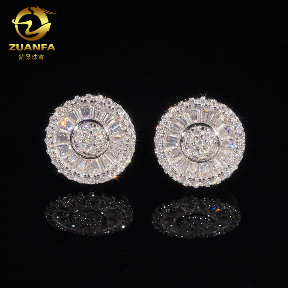 Серьги из стерлингового серебра 925, с моиссанитом, новые