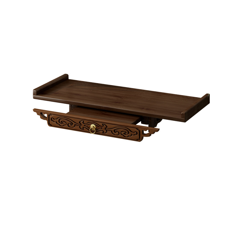 Buddhist shrine Wall-mounted God of Wealth Shrine Small Worship Platform Guanyin Buddha Statues for Seat Platform Buddha Platform Divine Base Bracket