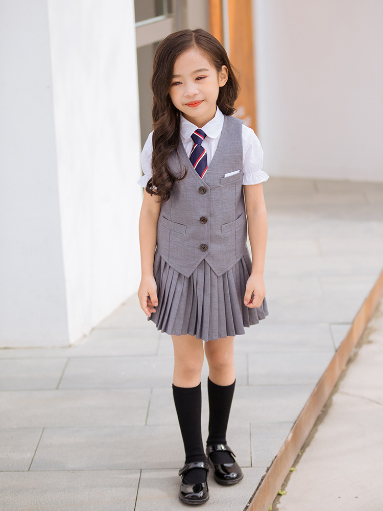 Play Cool Bear Children's Wear Children's Vest Short-sleeved College Style suit Kindergarten Garden Clothes Class Clothes Summer Clothes School Uniform for Primary School Students