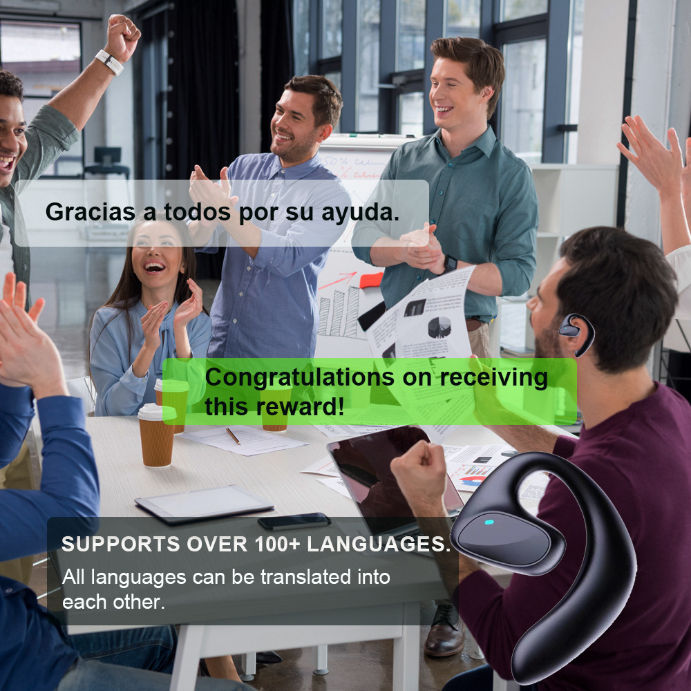 New M8 Smart Translation Headset 150 Language Translation Offline Call Translation OWS Wireless Ear-hanging Headset