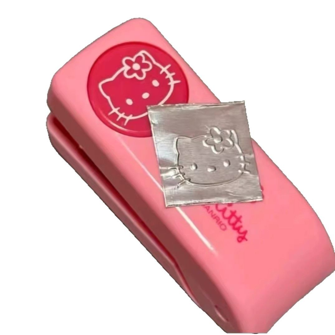 Net red with high color value cartoon primary school students female hellokitty embossing metal embossing punching machine seal