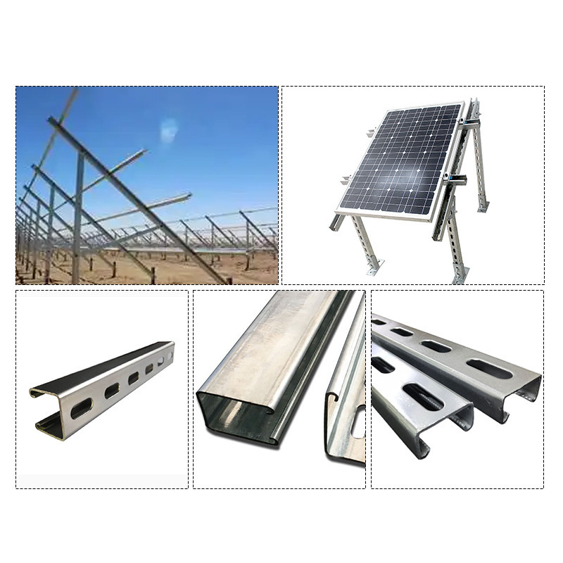 Solar photovoltaic cell panel plating module zinc angle iron simple triangle installation roof balcony ground bracket