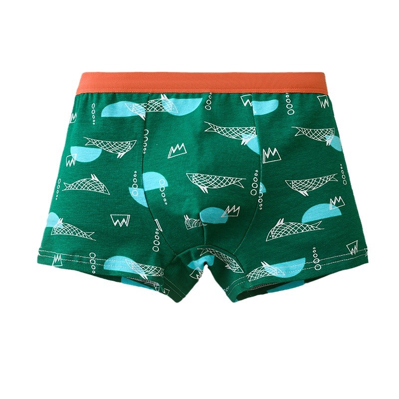 Wholesale underwear pure cotton boy cartoon printing antibacterial cotton four-corner children's underwear boys primary and secondary school students underwear