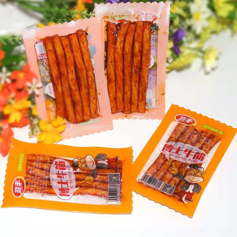 Dr. Jinfeng beef tendon spicy strip 8090 childhood nostalgic bean tendon Spicy Stick small package spicy vegetarian beef tendon casual snacks