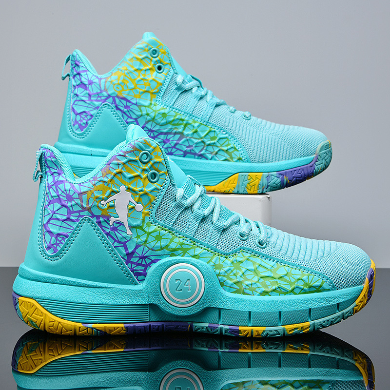 Баскетбольные кроссовки Yu Shuai 14 для мальчиков осень и зима белые синие порошковые соники скорость 8 боевые 7 женские износостойкие высокие для цементного пола с звуком