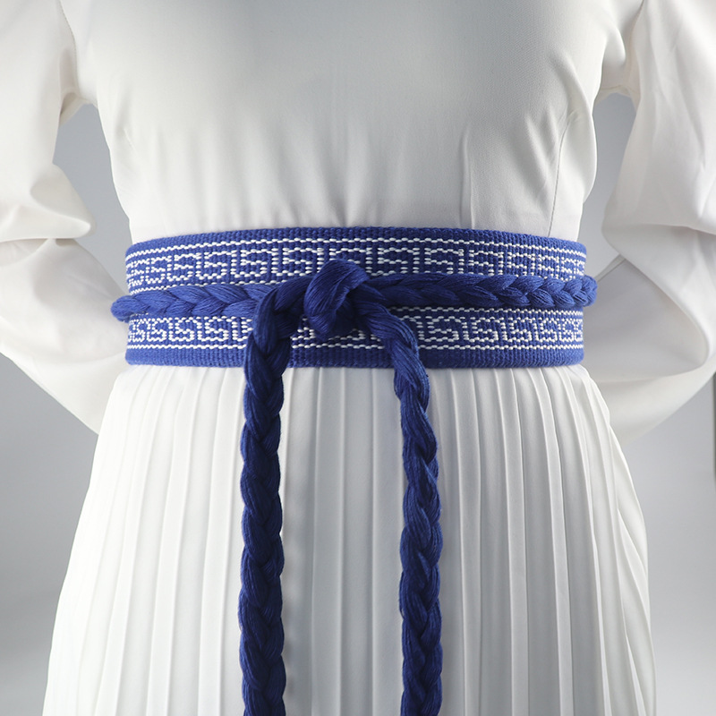 Practice Belt Cotton Martial Arts Belt Tai Chi Dance Belt Opera Board Belt Waist Belt Yoga Belt Widened and Thickened Wholesale