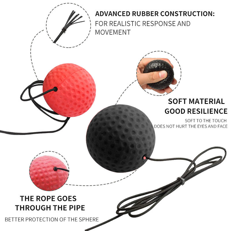 Labeling Head-Mounted Training Fitness Boxing Reaction Ball Decompression Vent Ball Magic Speed Ball Rebound Suction Cup