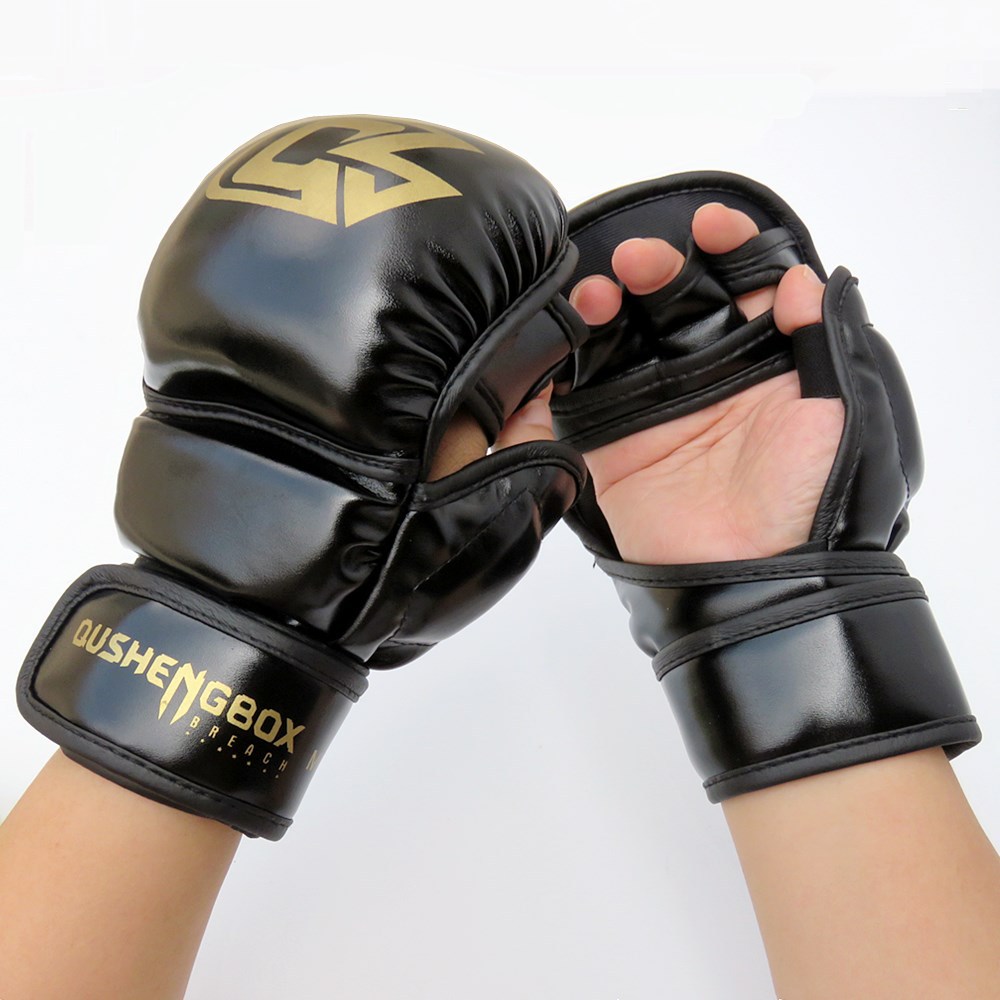 Professional MMA boxing gloves bread thickened half finger boxing gloves children adult Sanda Muay Thai boxing training boxing gloves
