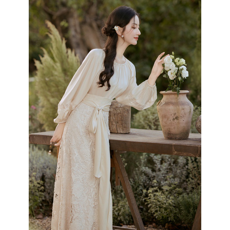 This Year's Popular and Beautiful Horse-Faced Skirt Suit 2025 Can Be Worn to Work with a Daily Chinese Elements and Improved Version of Han Dynasty