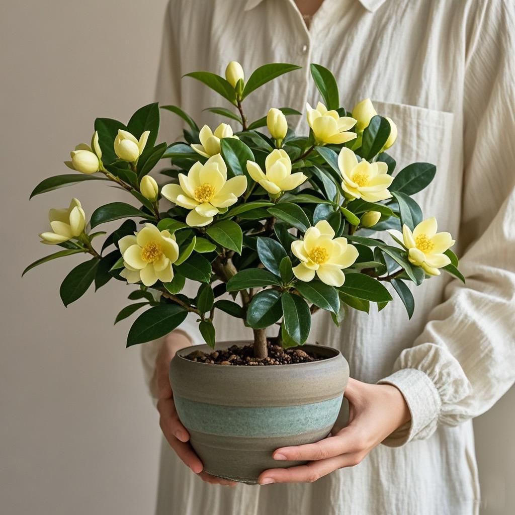 Dropshipping of Smiling Flower Potted Saplings with Old Stumps, Rich Fruity Fragrance Flowers with Flower Buds, Suitable for Cold-Resistant Courtyards in Both Northern and Southern Regions