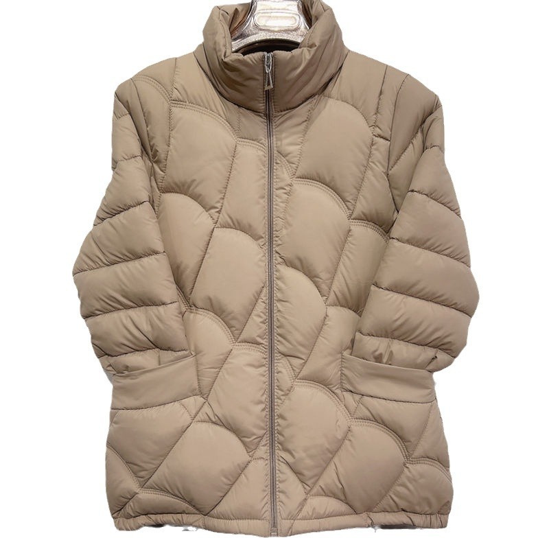 Ladieswear's Autumn and Winter Women's down Cotton Outwear, Middle-Aged Cotton Outwear, Large Size, Slimming Look, Small Cotton-Padded Jacket, Short Style, 40 and 50 Years Old, Western Style