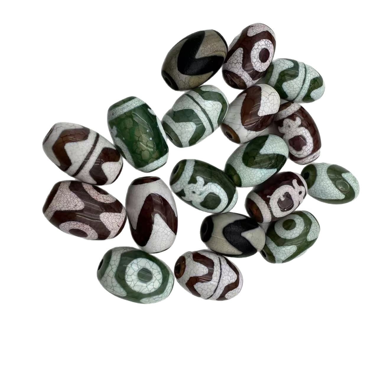 Natural agate wholesale new Xizang antique open film do old day beads totem loose beads wholesale beads bodhi accessories